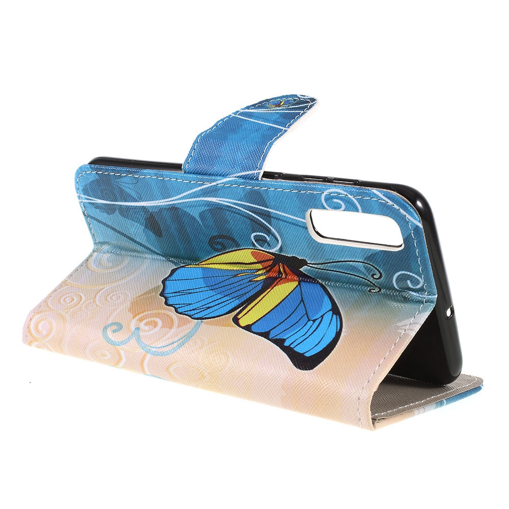 Pattern Printing Cross Texture PU Leather Wallet Flip Casing for Samsung Galaxy A50 / A50s / A30s