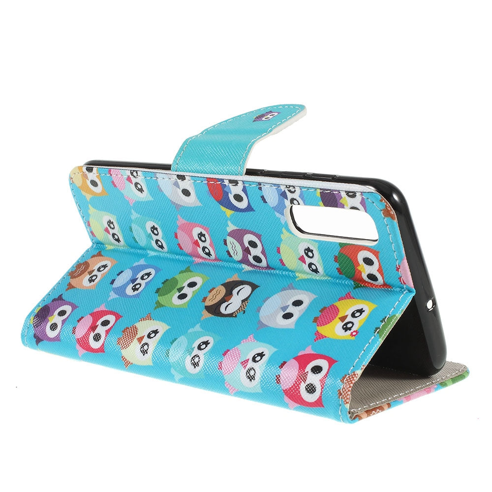 Pattern Printing Cross Texture PU Leather Wallet Flip Casing for Samsung Galaxy A50 / A50s / A30s