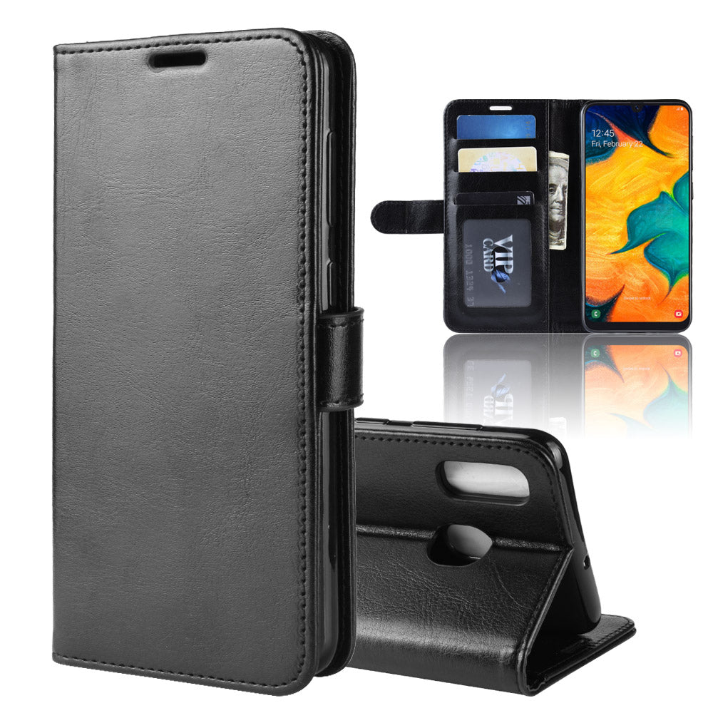 Crazy Horse [Wallet Stand] Leather Phone Case for Samsung Galaxy A30/A20