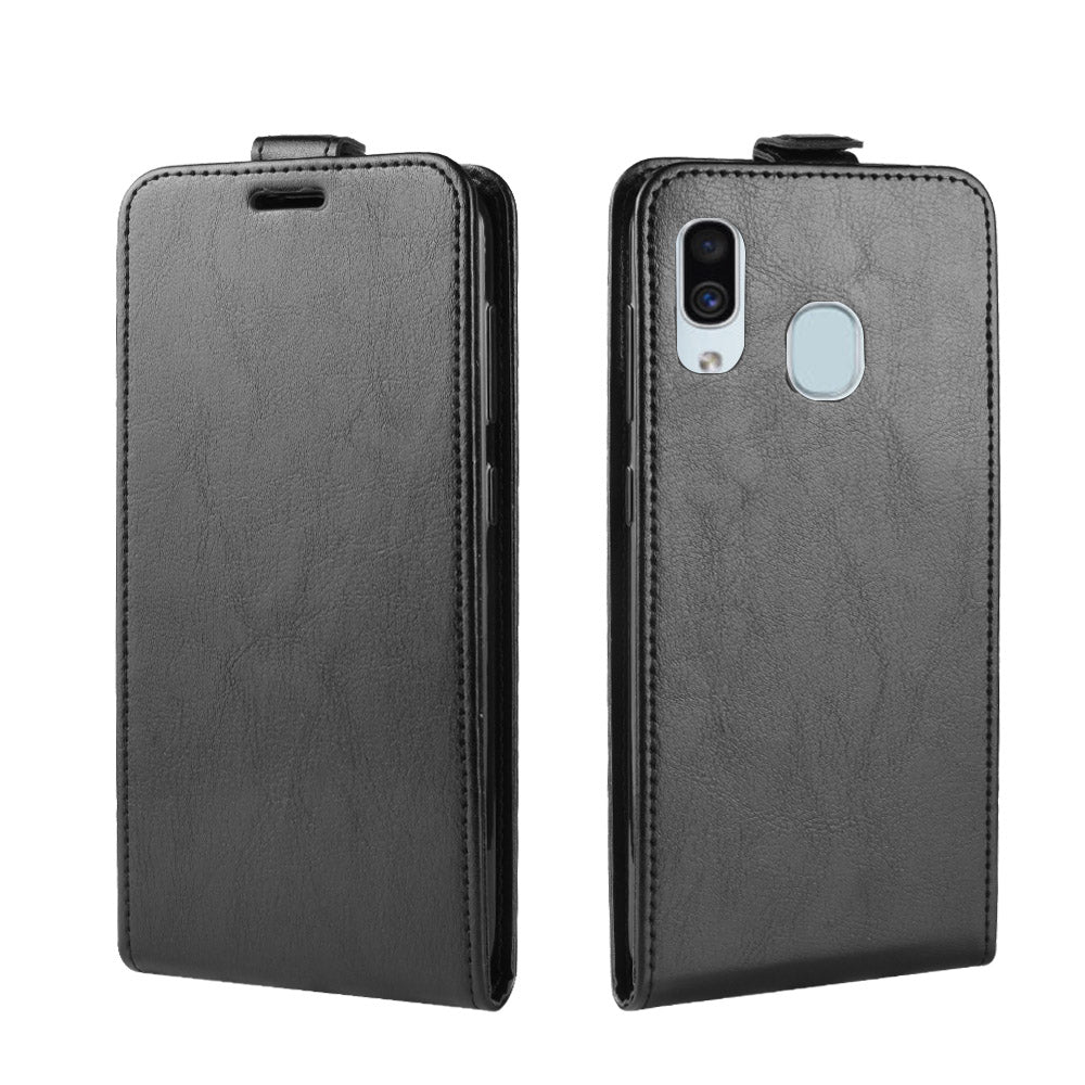 Crazy Horse [Vertical Flip] Leather Mobile Case for Samsung Galaxy A30/A20