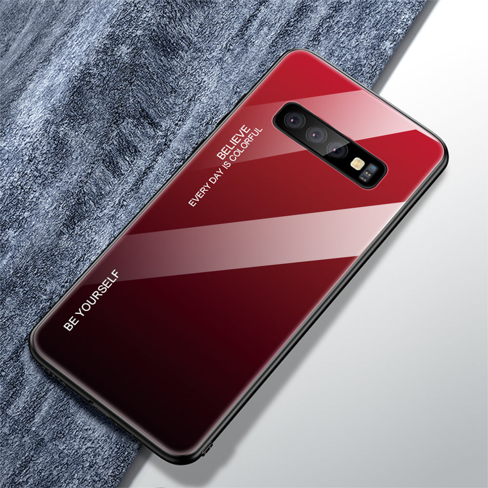 Gradient Glass TPU + PC Phone Protective Cover for Samsung Galaxy S10