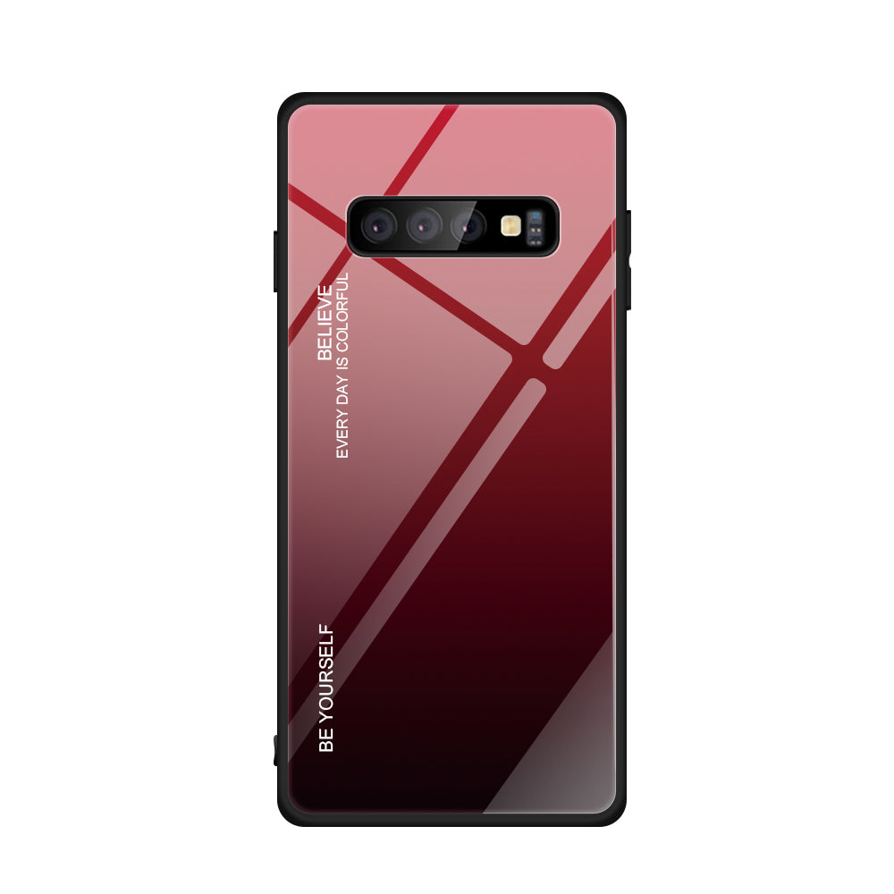 Gradient Glass TPU + PC Phone Protective Cover for Samsung Galaxy S10