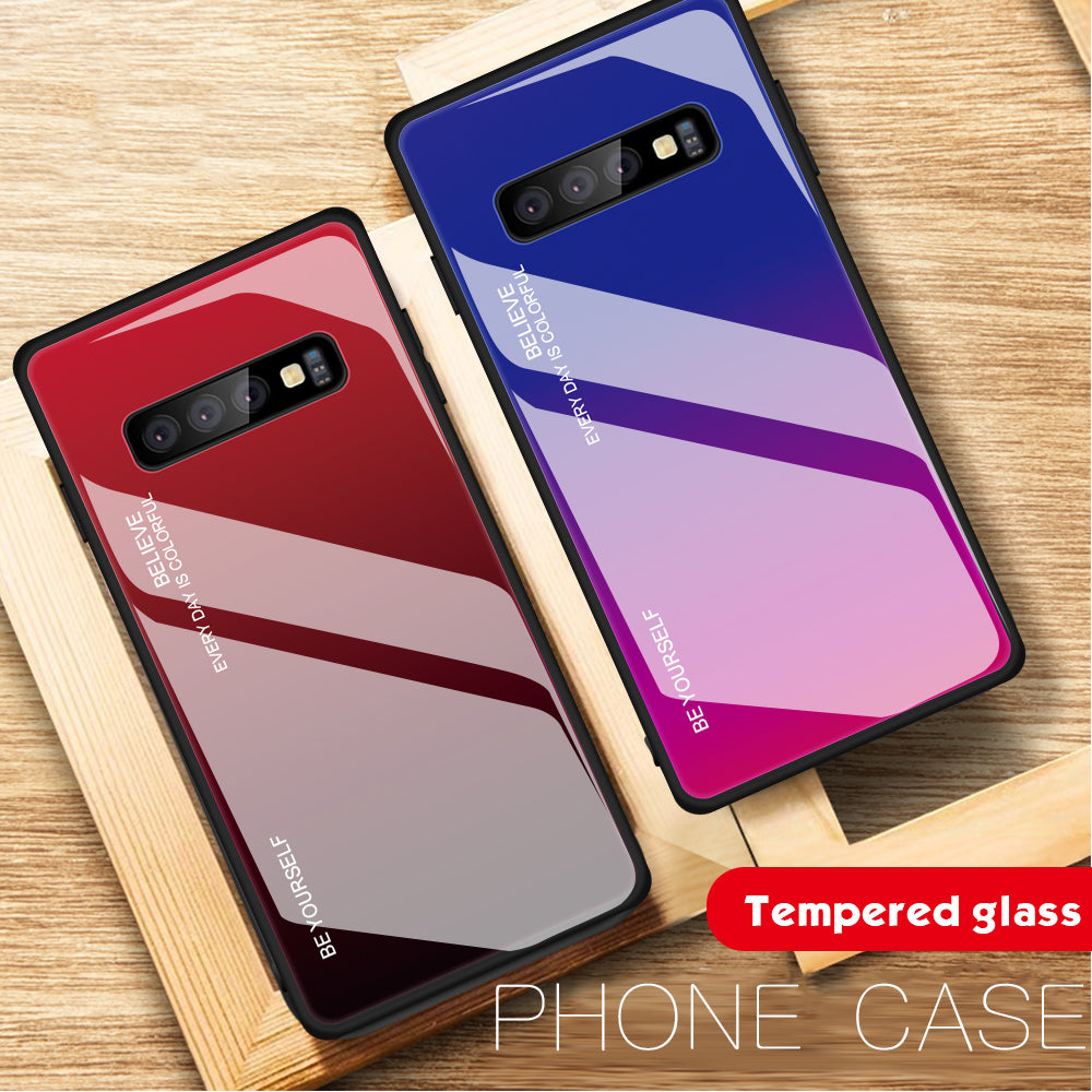 Gradient Glass TPU + PC Phone Protective Cover for Samsung Galaxy S10