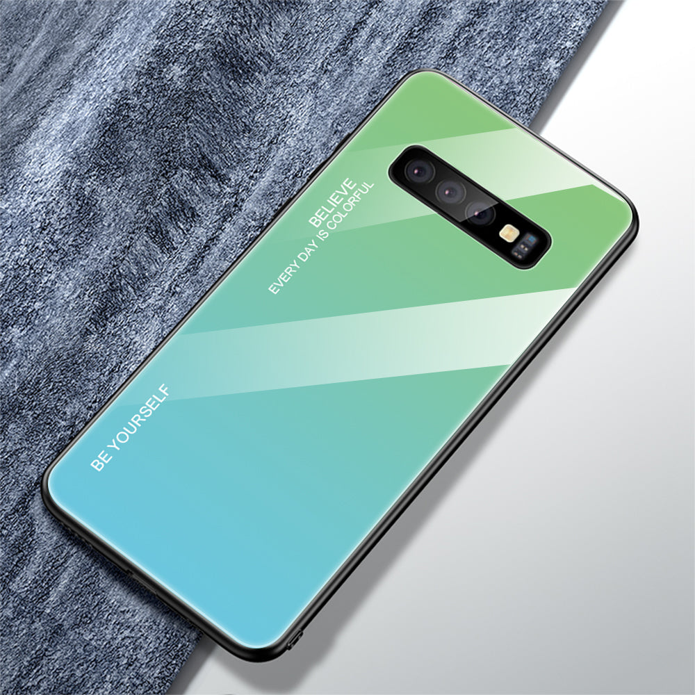 Gradient Glass TPU + PC Phone Protective Cover for Samsung Galaxy S10