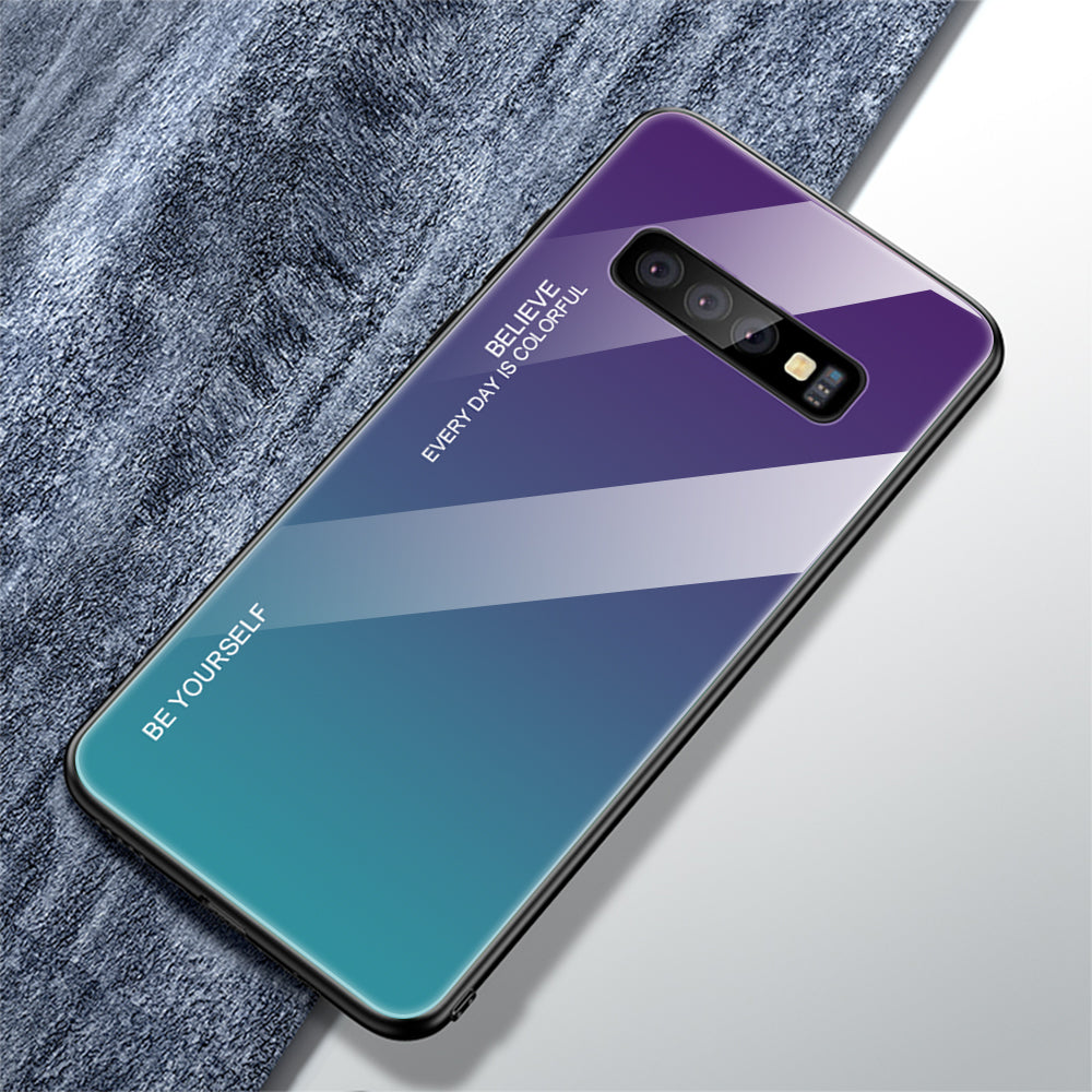 Gradient Glass TPU + PC Phone Protective Cover for Samsung Galaxy S10