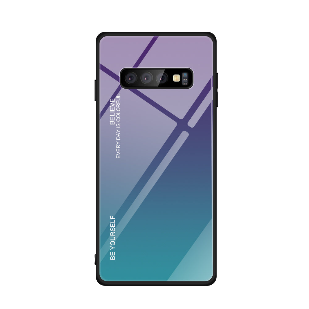 Gradient Glass TPU + PC Phone Protective Cover for Samsung Galaxy S10
