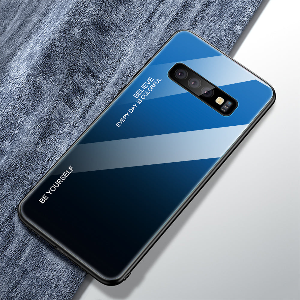 Gradient Glass TPU + PC Phone Protective Cover for Samsung Galaxy S10