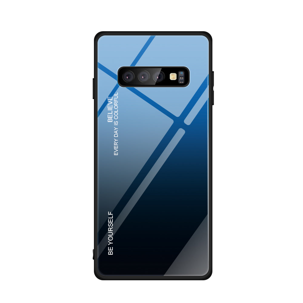 Gradient Glass TPU + PC Phone Protective Cover for Samsung Galaxy S10