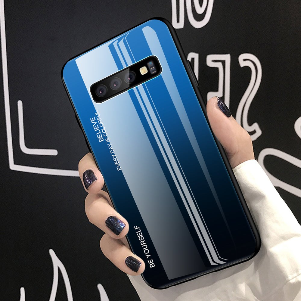 Gradient Glass TPU + PC Phone Protective Cover for Samsung Galaxy S10