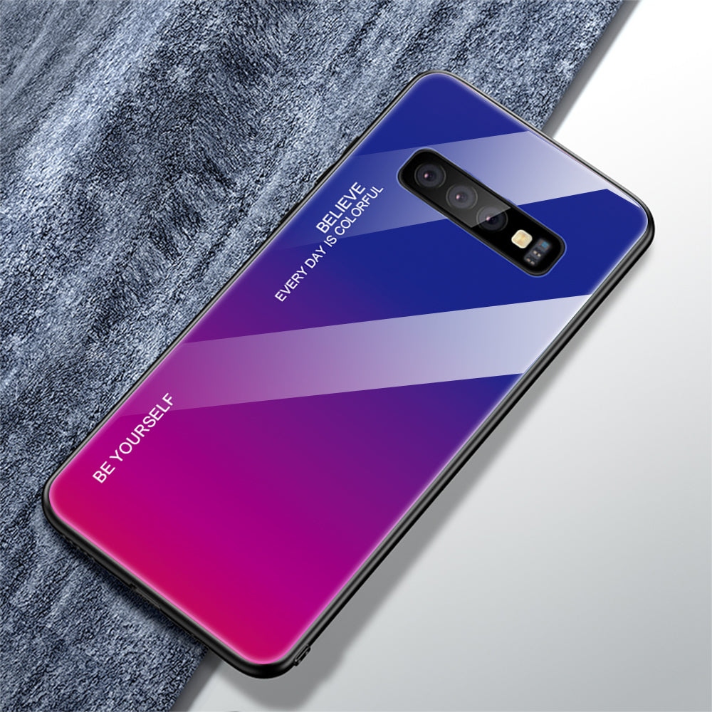 Gradient Glass TPU + PC Phone Protective Cover for Samsung Galaxy S10