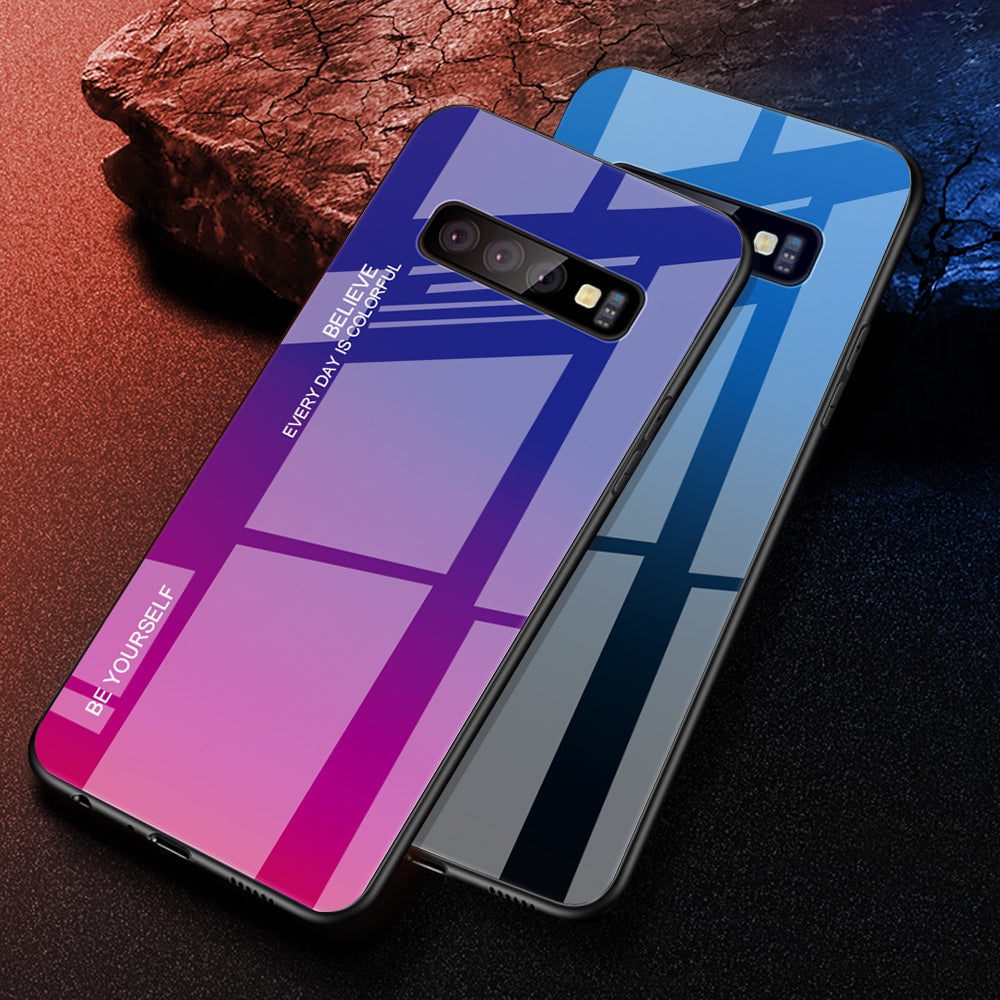 Gradient Glass TPU + PC Phone Protective Cover for Samsung Galaxy S10