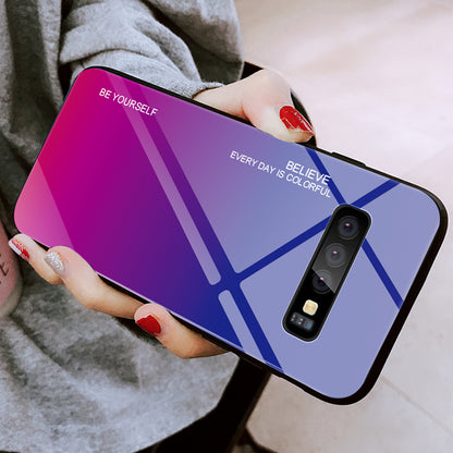 Gradient Glass TPU + PC Phone Protective Cover for Samsung Galaxy S10