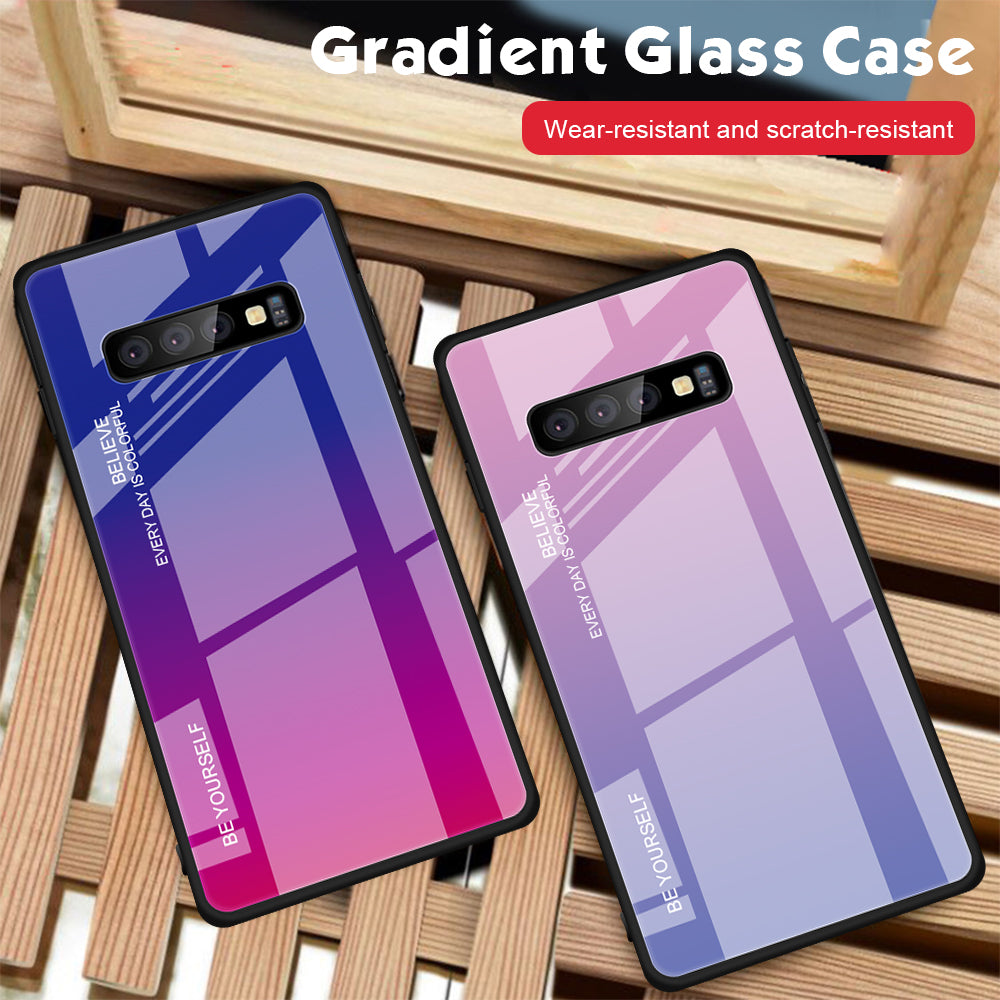 Gradient Glass TPU + PC Phone Protective Cover for Samsung Galaxy S10