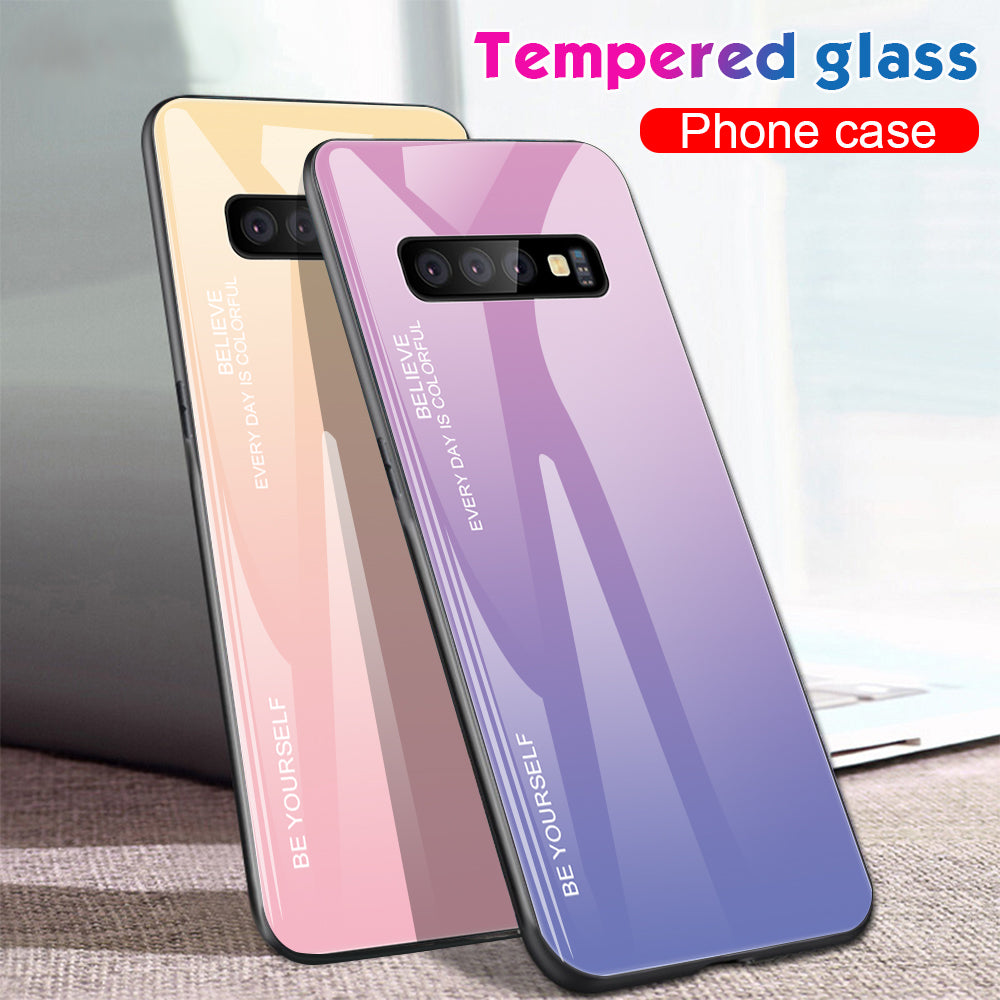 Gradient Glass TPU + PC Phone Protective Cover for Samsung Galaxy S10