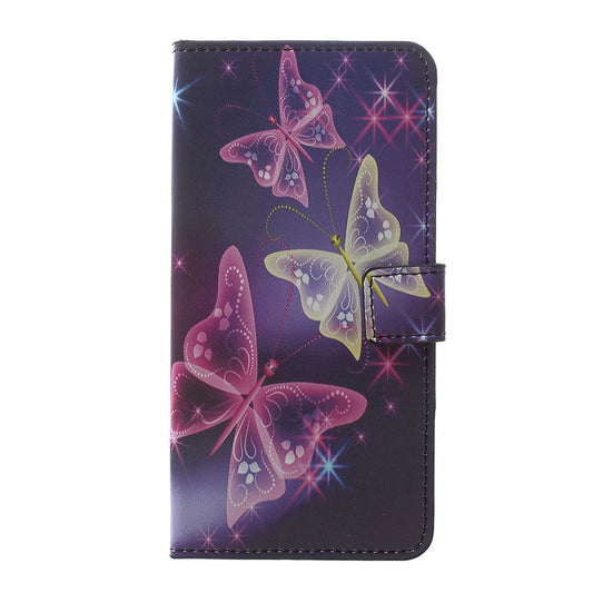 Pattern Printing Leather Magnetic Wallet Stand Folio Case for Samsung Galaxy A30 / A20