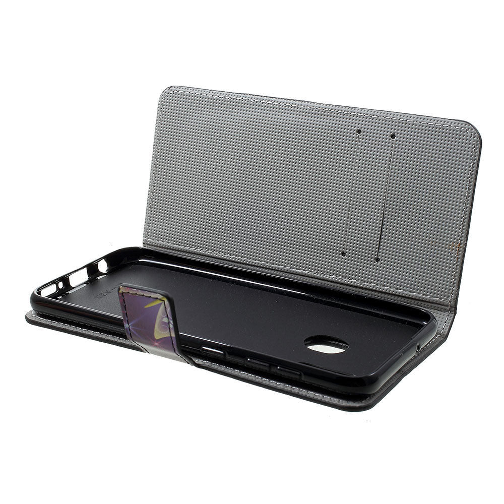 Pattern Printing Leather Magnetic Wallet Stand Folio Case for Samsung Galaxy A30 / A20