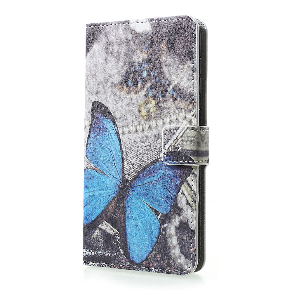 Pattern Printing Leather Magnetic Wallet Stand Folio Case for Samsung Galaxy A30 / A20