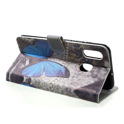Pattern Printing Leather Magnetic Wallet Stand Folio Case for Samsung Galaxy A30 / A20