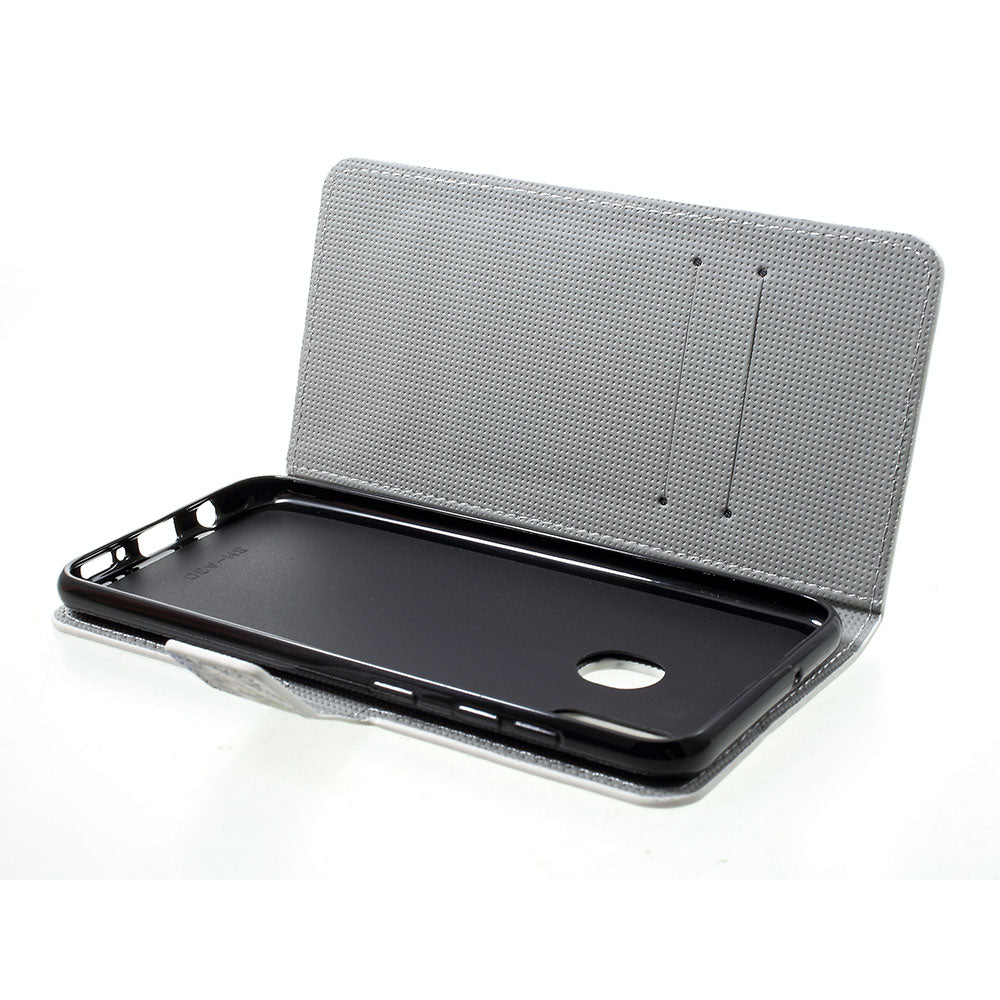 Pattern Printing Leather Magnetic Wallet Stand Folio Case for Samsung Galaxy A30 / A20