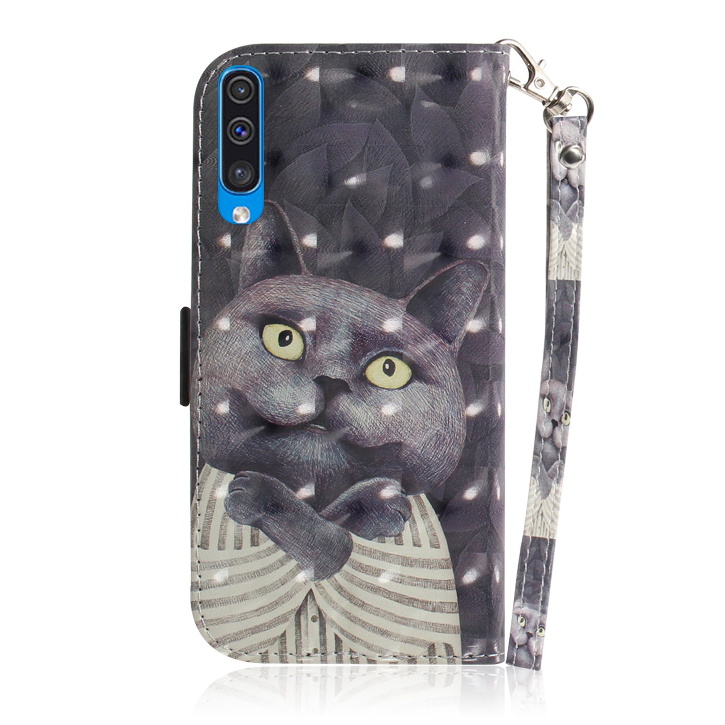 Pattern Printing Light Spot Decor Leather Wallet Case for Samsung Galaxy A50 / A50s / A30s