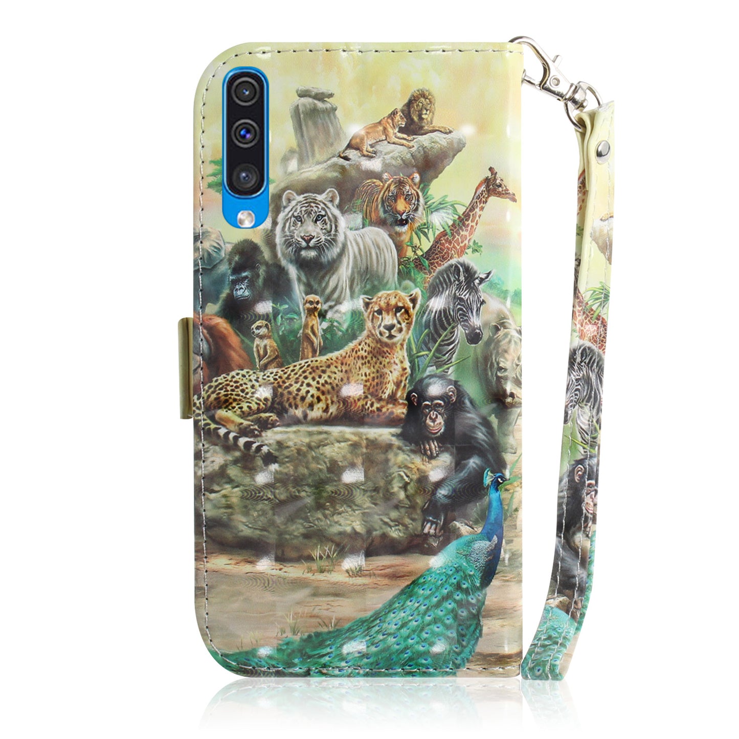 Pattern Printing Light Spot Decor Leather Wallet Case for Samsung Galaxy A50 / A50s / A30s