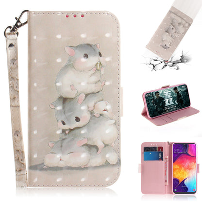 Pattern Printing Light Spot Decor Leather Wallet Case for Samsung Galaxy A50 / A50s / A30s