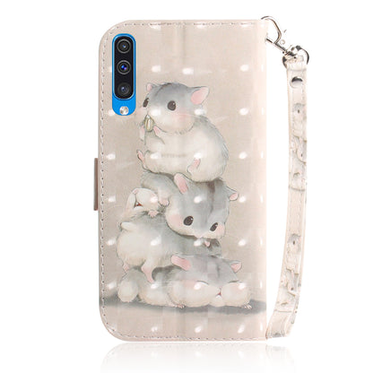 Pattern Printing Light Spot Decor Leather Wallet Case for Samsung Galaxy A50 / A50s / A30s