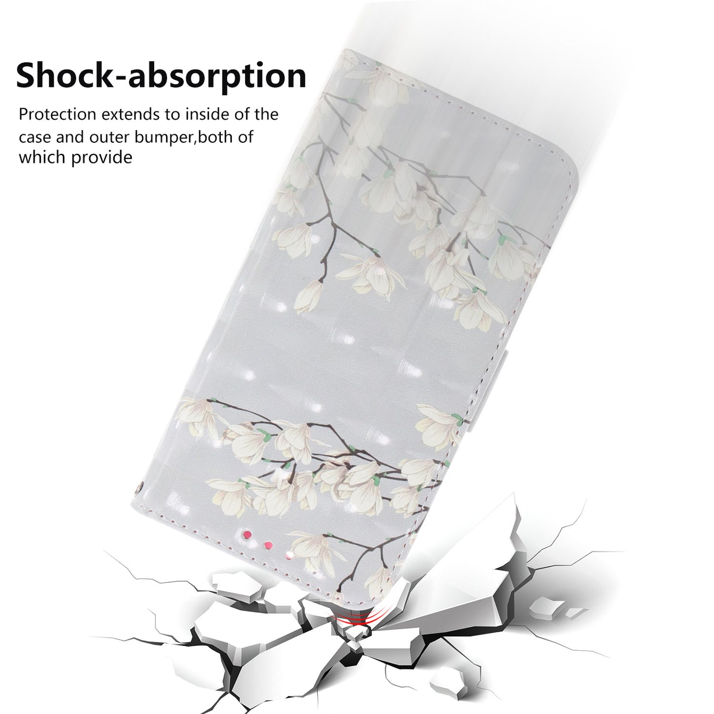 Pattern Printing Light Spot Decor Leather Wallet Case for Samsung Galaxy A50 / A50s / A30s