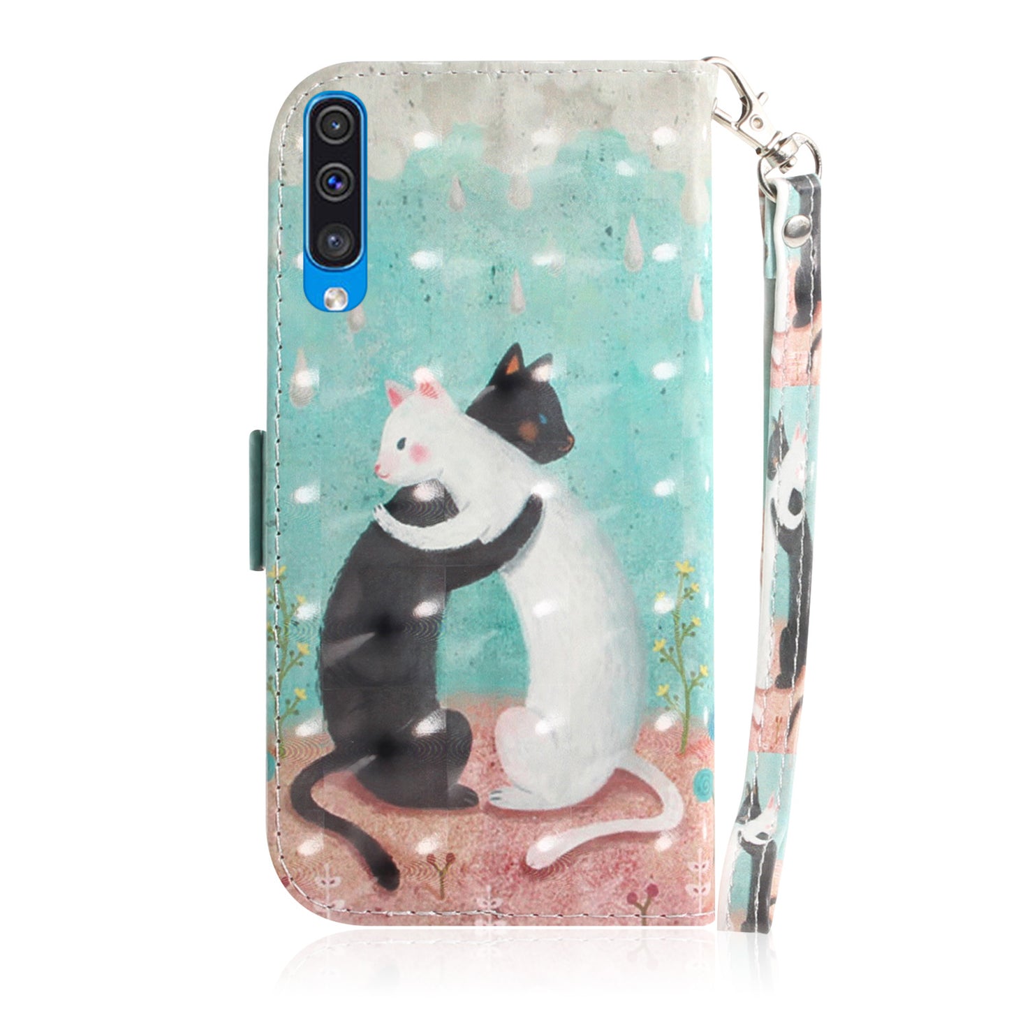 Pattern Printing Light Spot Decor Leather Wallet Case for Samsung Galaxy A50 / A50s / A30s