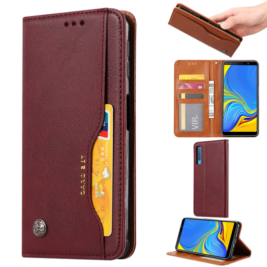 Auto-absorbed Classic PU Leather Wallet Stand Phone Case for Samsung Galaxy A50 / A50s / A30s