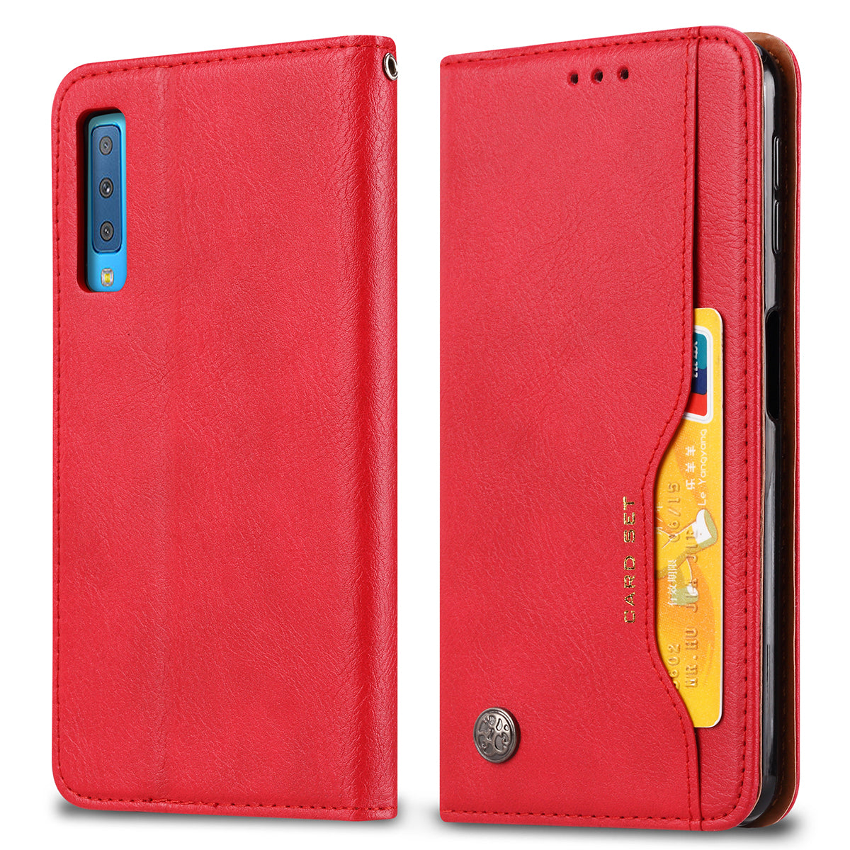 Auto-absorbed Classic PU Leather Cell Phone Case for Samsung Galaxy A70