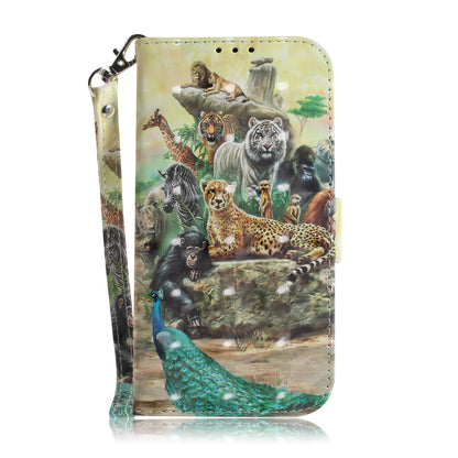 Pattern Printing [Light Spot Decor] Leather Wallet Case for Samsung Galaxy A30 / A20