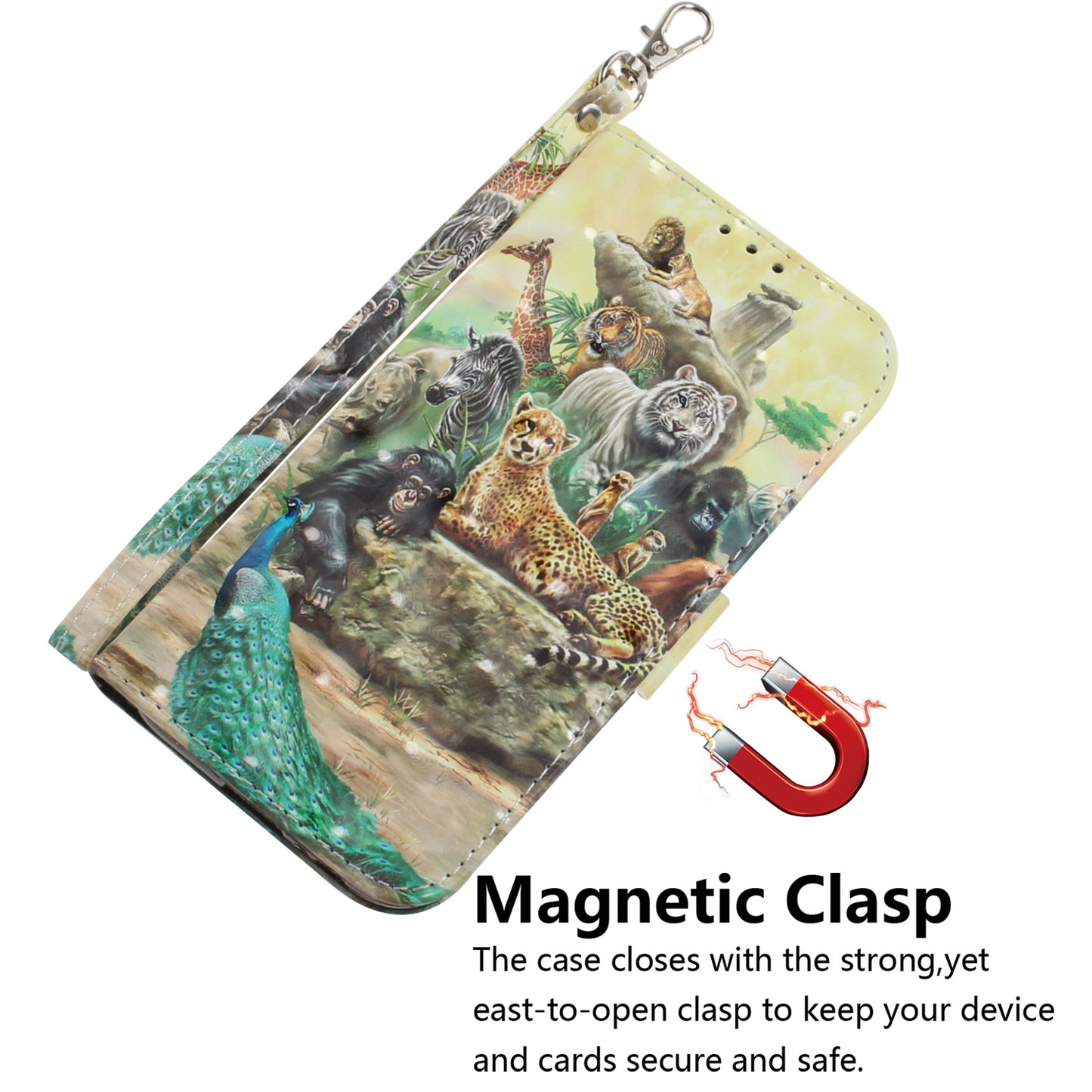 Pattern Printing [Light Spot Decor] Leather Wallet Case for Samsung Galaxy A30 / A20