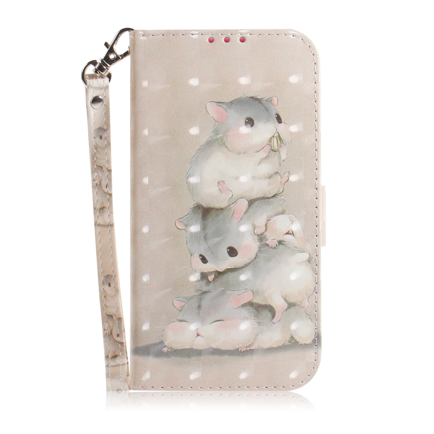 Pattern Printing [Light Spot Decor] Leather Wallet Case for Samsung Galaxy A30 / A20