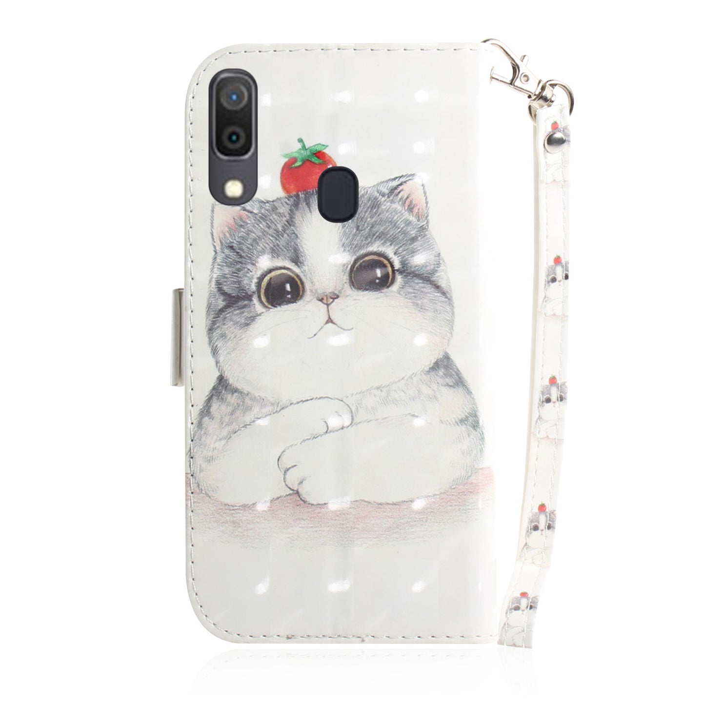 Pattern Printing [Light Spot Decor] Leather Wallet Case for Samsung Galaxy A30 / A20