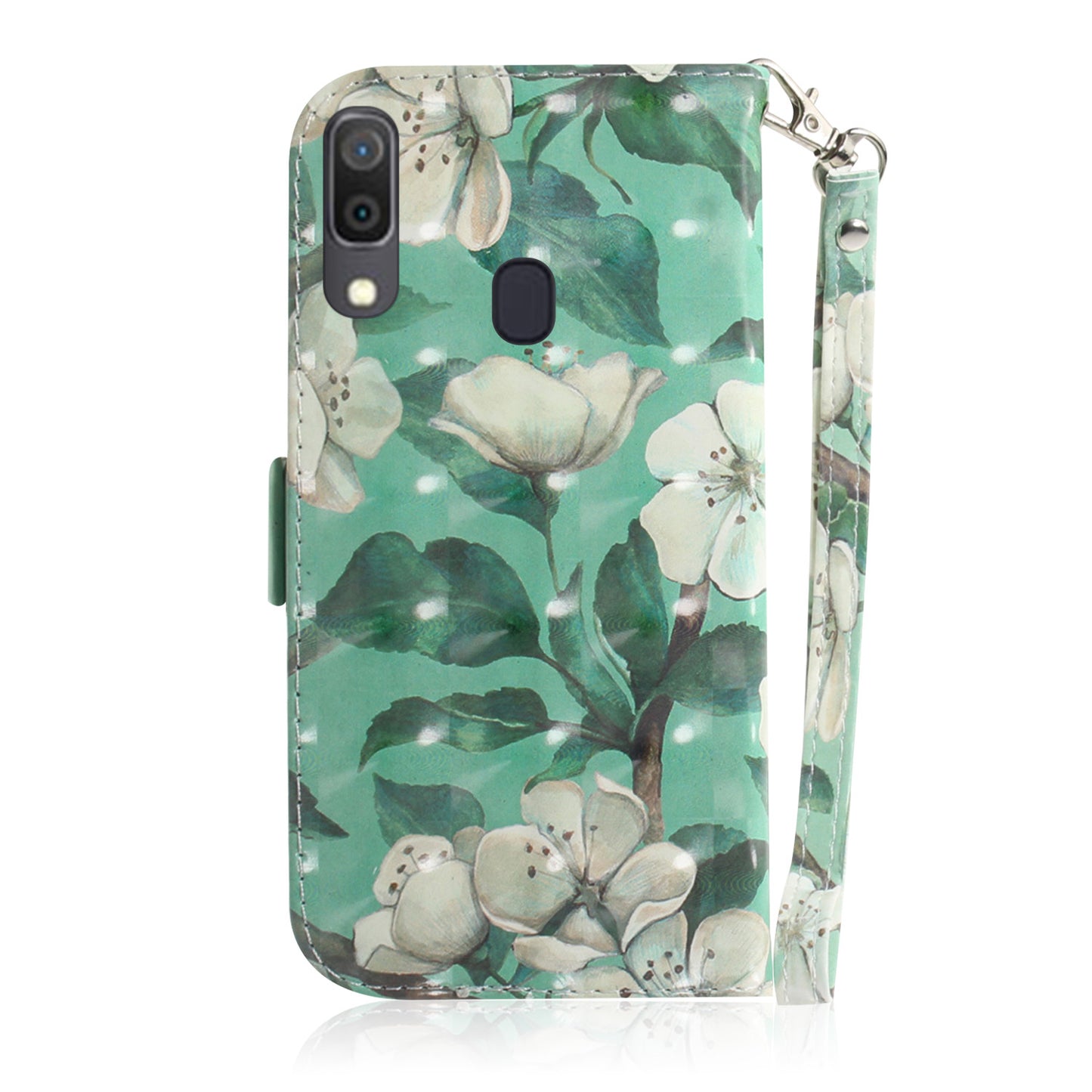Pattern Printing [Light Spot Decor] Leather Wallet Case for Samsung Galaxy A30 / A20
