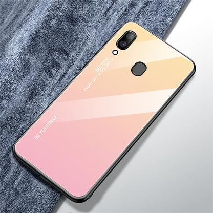 Gradient Color Glass + PC + TPU Hybrid Case for Samsung Galaxy A30/A20