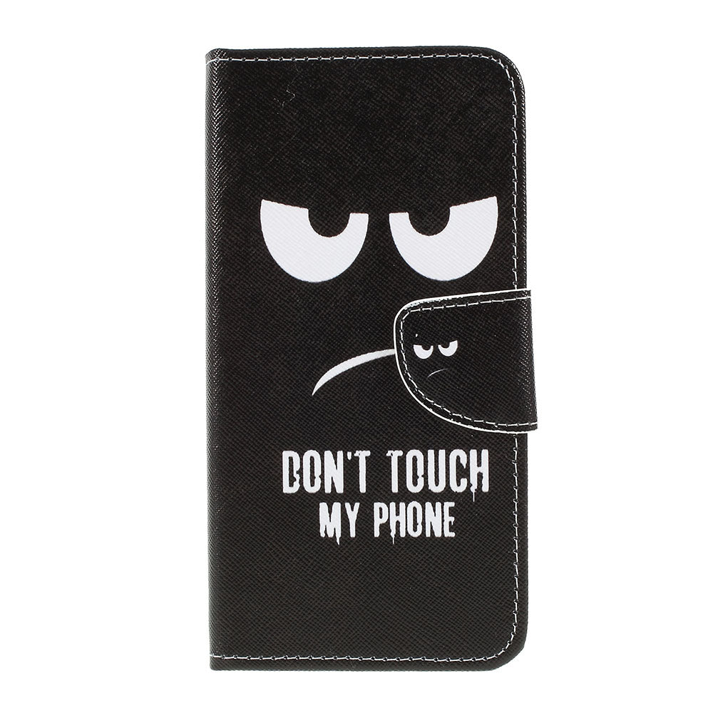 Cross Texture Pattern Printing Leather Wallet Cover for Samsung Galaxy A30/A20