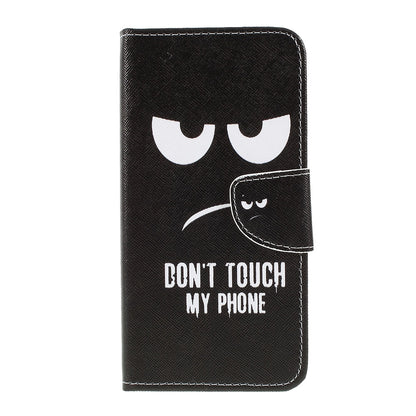 Cross Texture Pattern Printing Leather Wallet Cover for Samsung Galaxy A30/A20