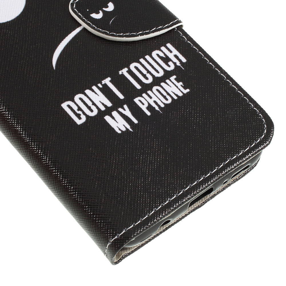 Cross Texture Pattern Printing Leather Wallet Cover for Samsung Galaxy A30/A20