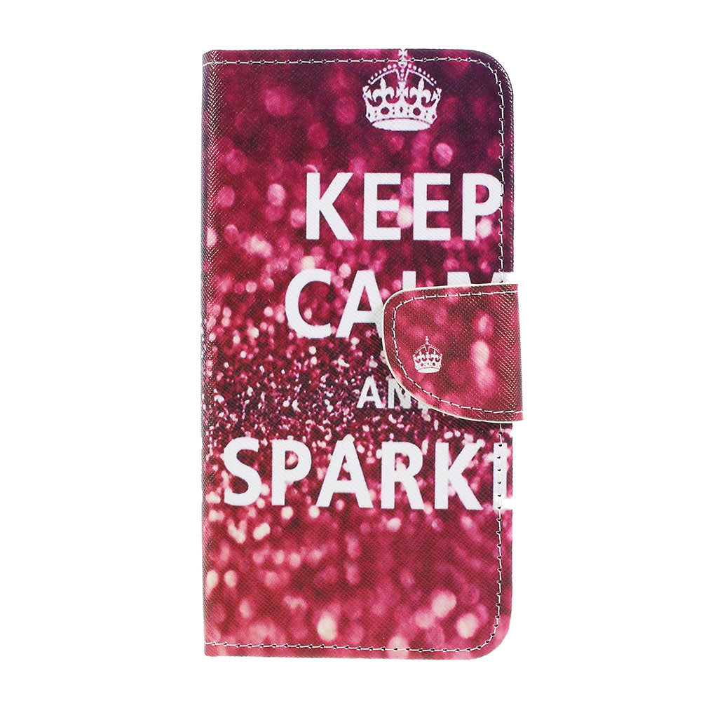 Cross Texture Pattern Printing Leather Wallet Cover for Samsung Galaxy A30/A20