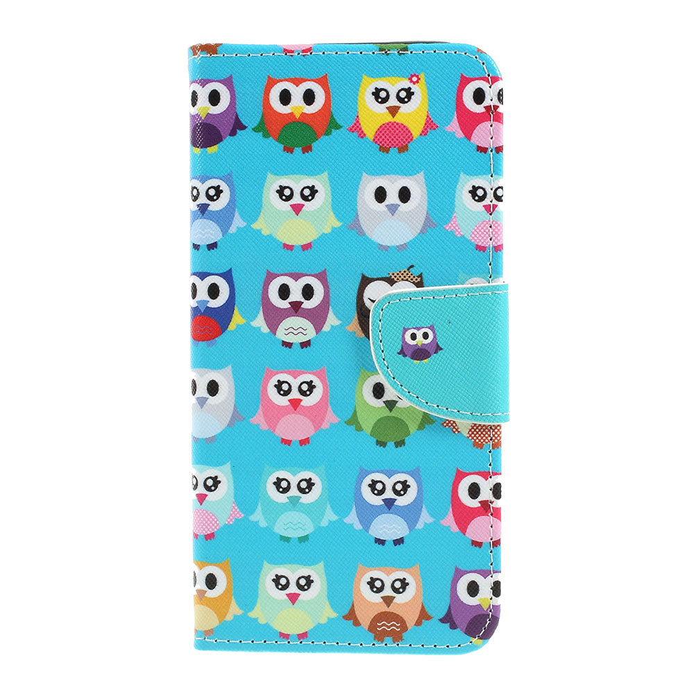 Cross Texture Pattern Printing Leather Wallet Cover for Samsung Galaxy A30/A20
