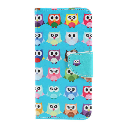 Cross Texture Pattern Printing Leather Wallet Cover for Samsung Galaxy A30/A20