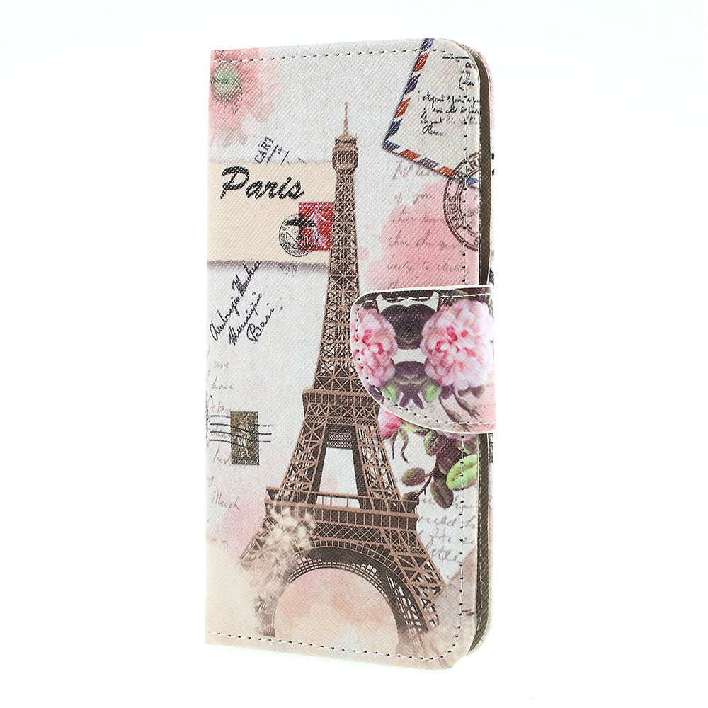 Cross Texture Pattern Printing Leather Wallet Cover for Samsung Galaxy A30/A20