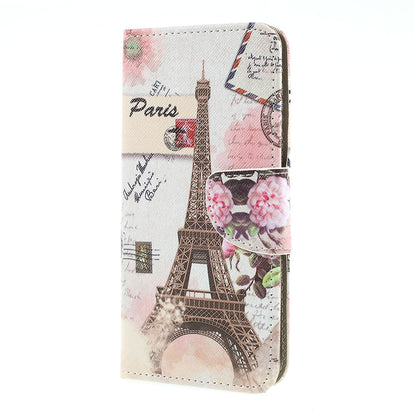 Cross Texture Pattern Printing Leather Wallet Cover for Samsung Galaxy A30/A20