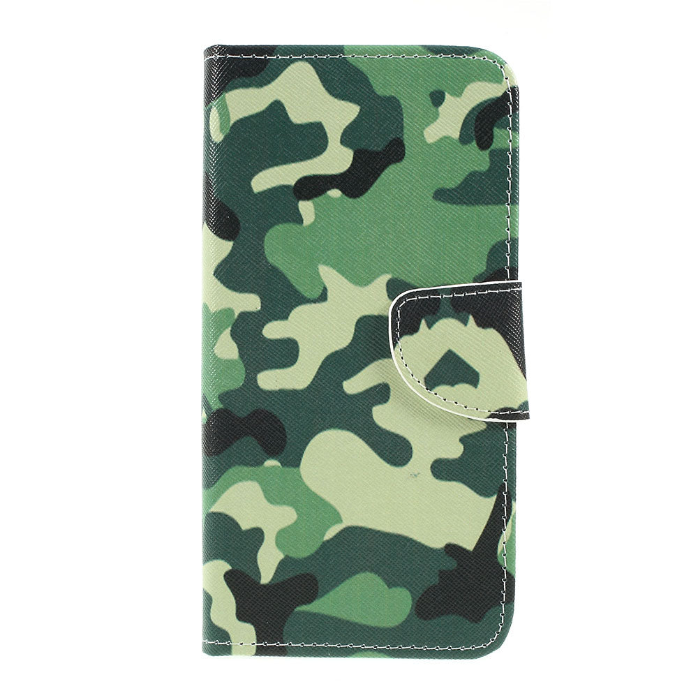 Cross Texture Pattern Printing Leather Wallet Cover for Samsung Galaxy A30/A20