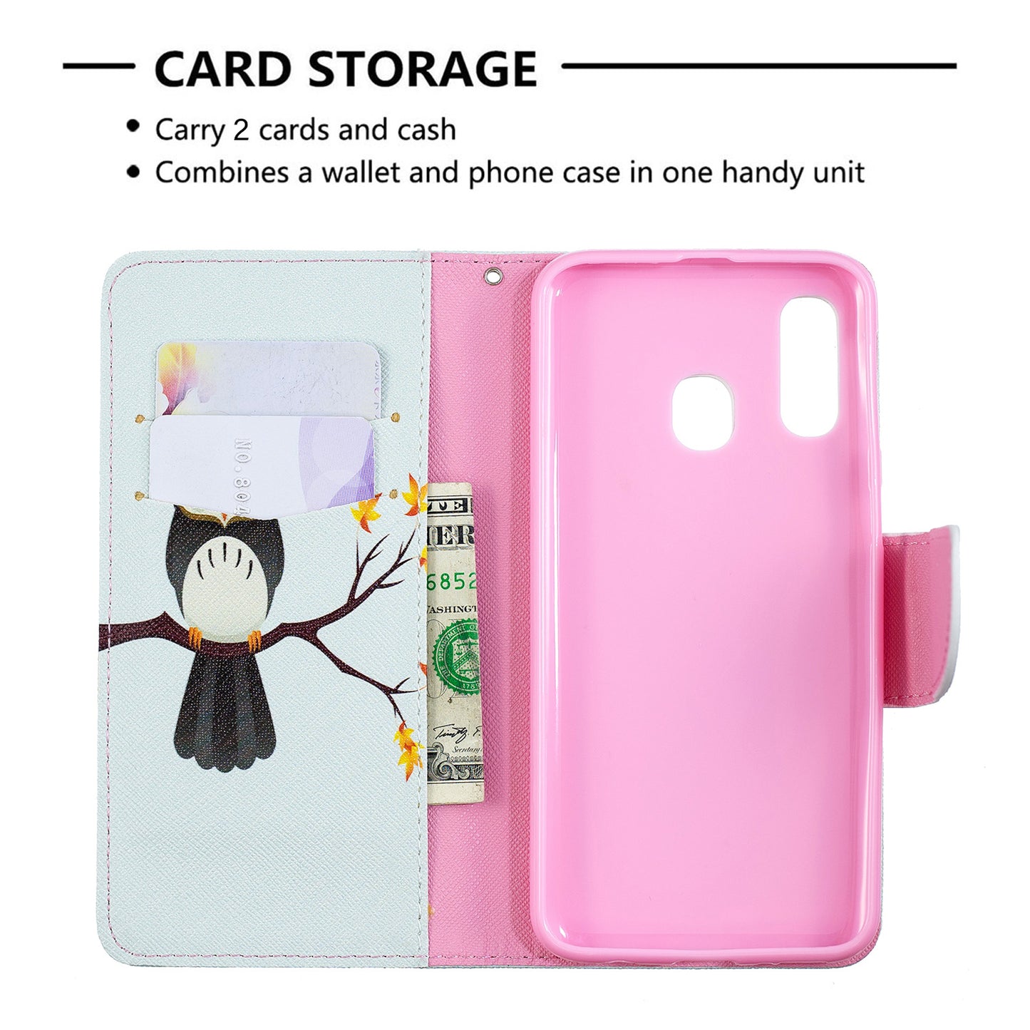 Pattern Printing PU Leather Flip Cell Phone Case for Samsung Galaxy A40