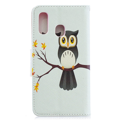 Pattern Printing PU Leather Flip Cell Phone Case for Samsung Galaxy A40