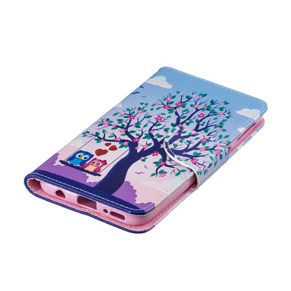 Pattern Printing PU Leather Flip Cell Phone Case for Samsung Galaxy A40