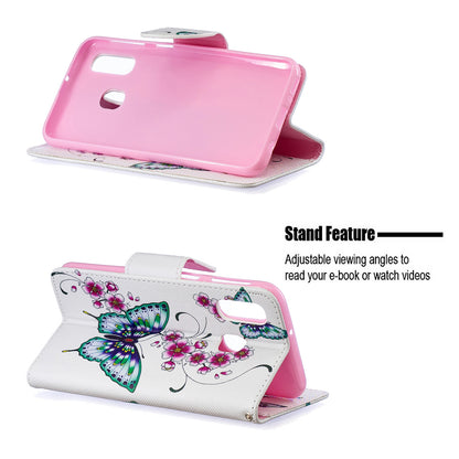 Pattern Printing PU Leather Flip Cell Phone Case for Samsung Galaxy A40
